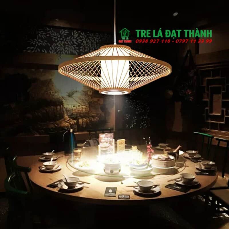 Đèn Đĩa Bay Tre Trang Trí - DMT015